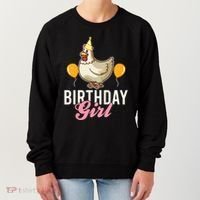 Cute Chicken Birthday Girl Women's Sweatshirt thumb 0