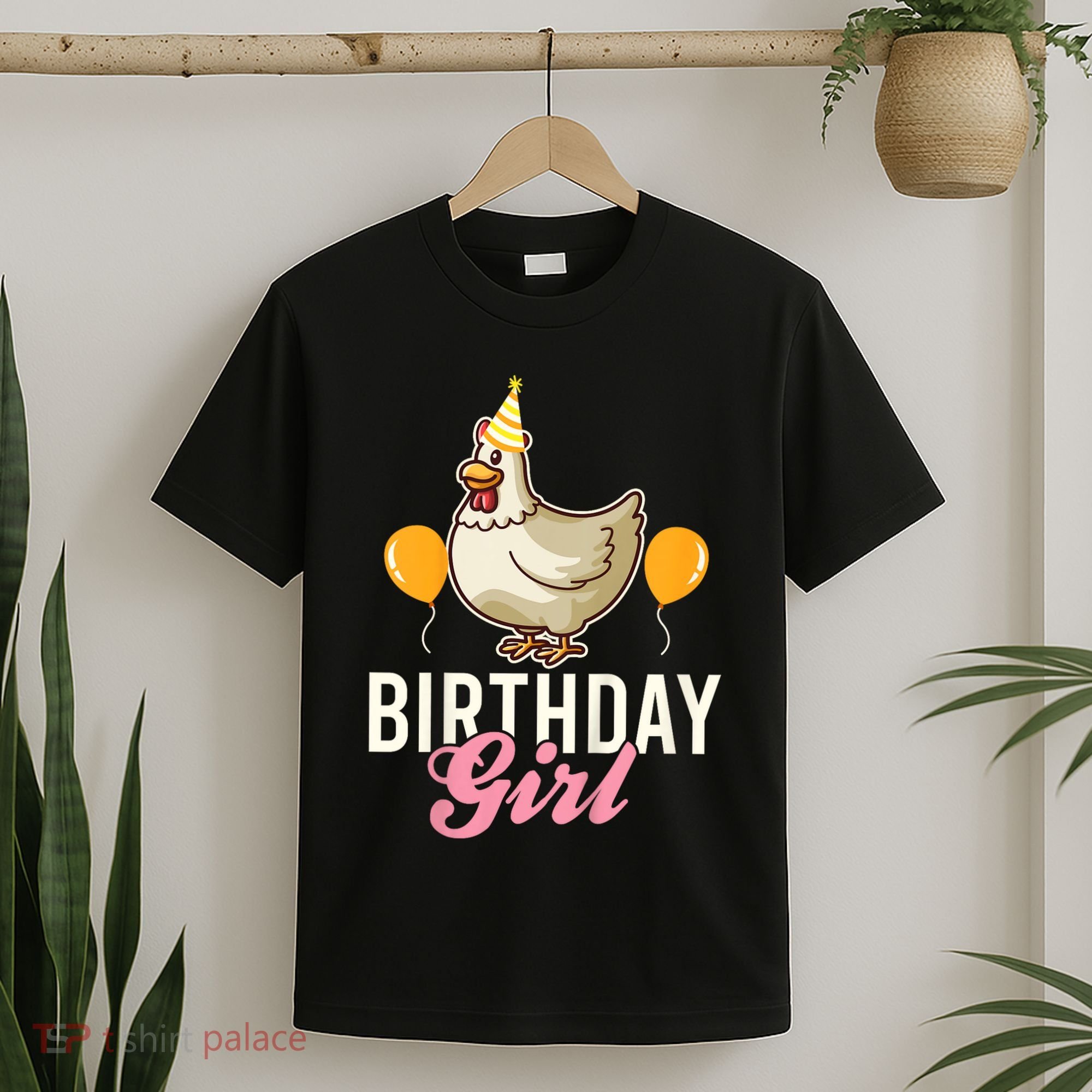 Cute Chicken Birthday Girl T-Shirt