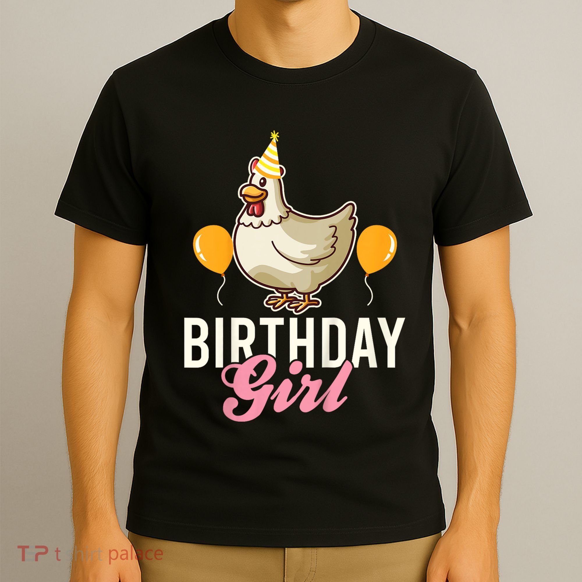 Cute Chicken Birthday Girl T-Shirt