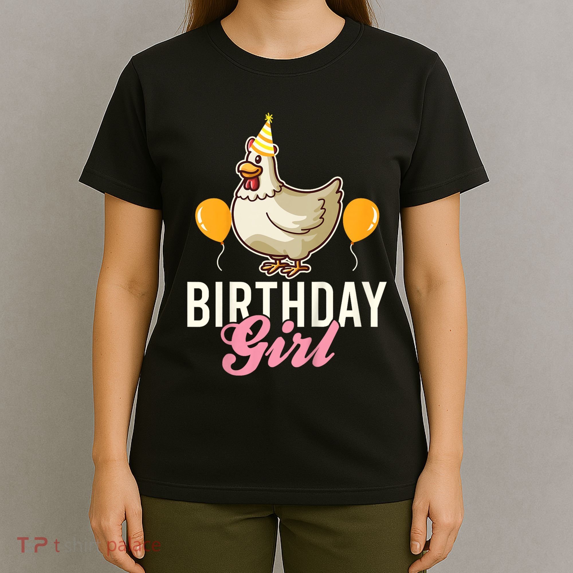 Cute Chicken Birthday Girl T-Shirt