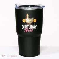 Cute Chicken Birthday Girl Tumbler thumb 0