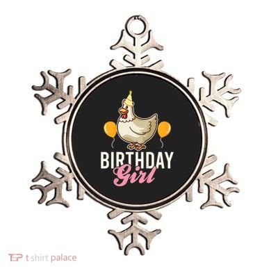 Cute Chicken Birthday Girl Ornament