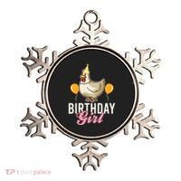 Cute Chicken Birthday Girl Ornament thumb 0