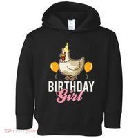 Cute Chicken Birthday Girl Toddler Hoodie thumb 0