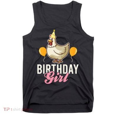 Cute Chicken Birthday Girl Tank Top