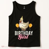 Cute Chicken Birthday Girl Tank Top thumb 2