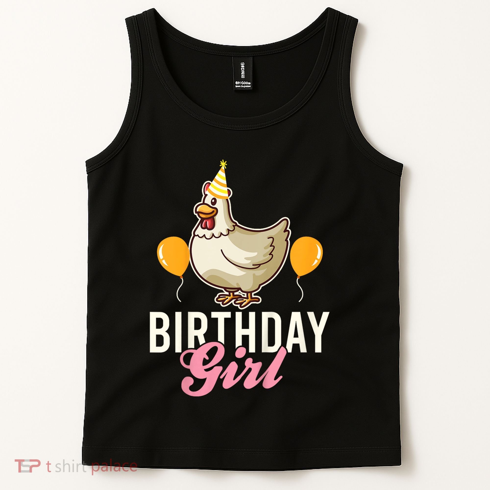 Cute Chicken Birthday Girl Tank Top