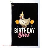 Cute Chicken Birthday Girl Golf Towel thumb 0