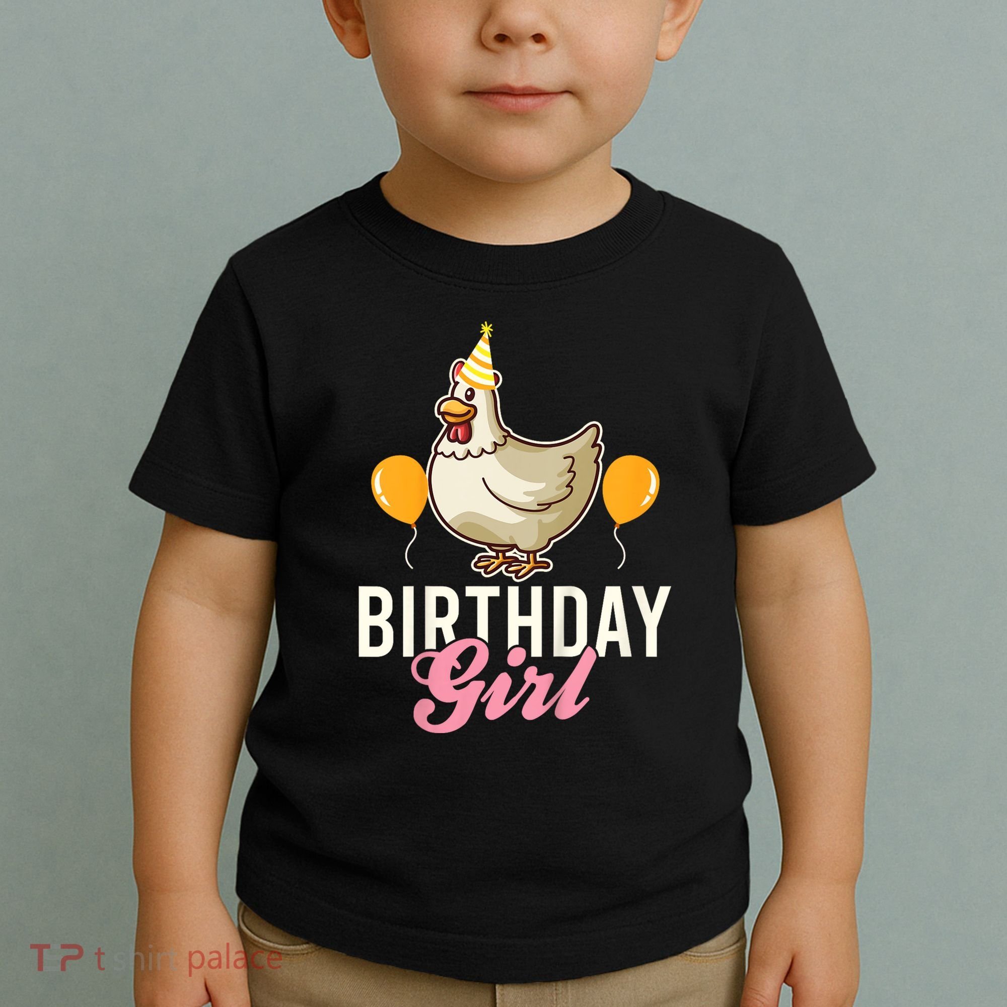 Cute Chicken Birthday Girl Toddler T-Shirt