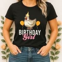 Cute Chicken Birthday Girl Women's T-Shirt thumb 2