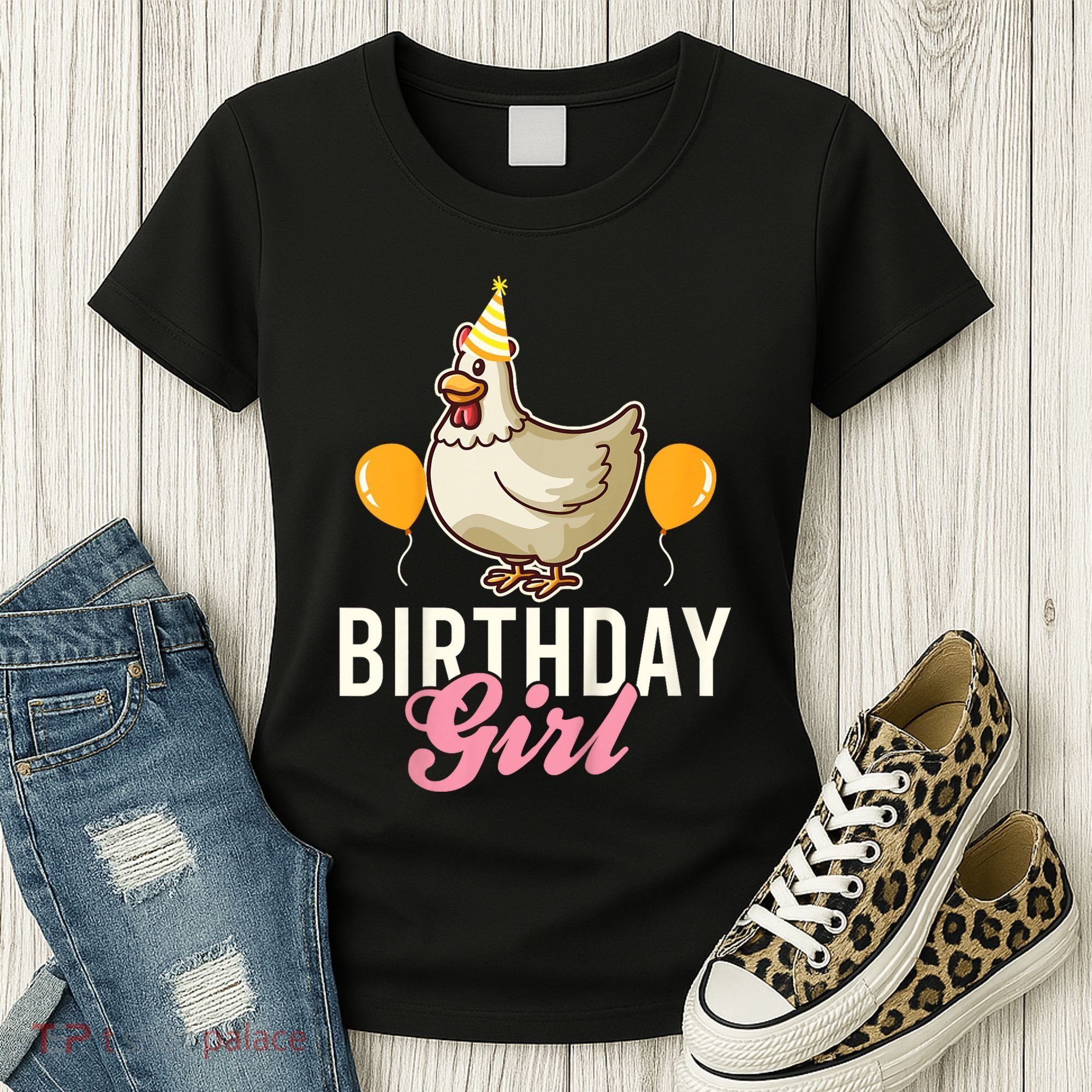 Cute Chicken Birthday Girl Women's T-Shirt