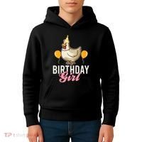 Cute Chicken Birthday Girl Kids Hoodie thumb 4