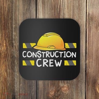 Construction Crew Birthday Party Supplies Matching Coaster