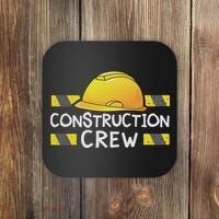 Construction Crew Birthday Party Supplies Matching Coaster thumb 0