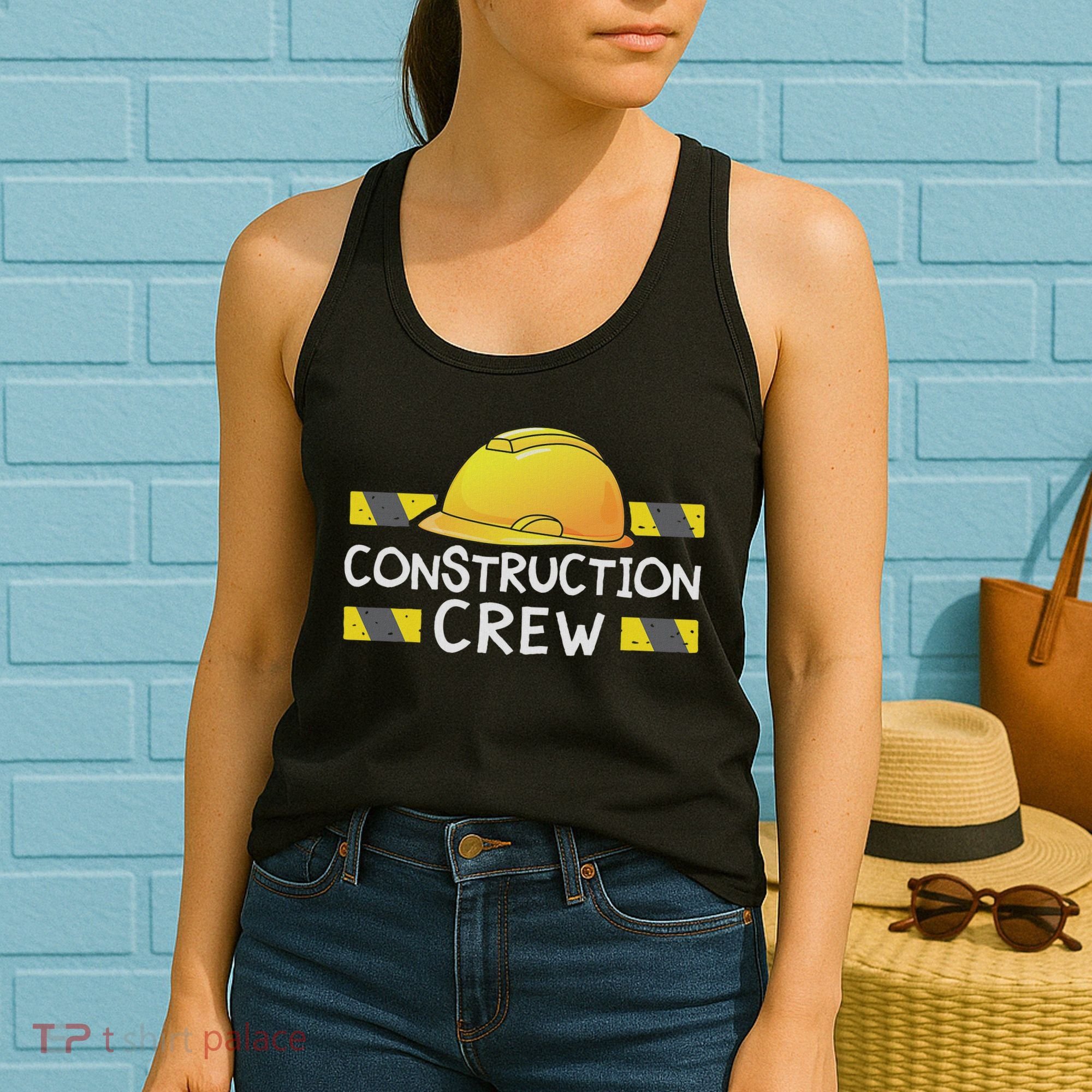 Construction Crew Birthday Party Supplies Matching Women's Tank Top
