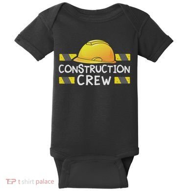 Construction Crew Birthday Party Supplies Matching Baby Bodysuit