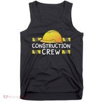Construction Crew Birthday Party Supplies Matching Tank Top thumb 0