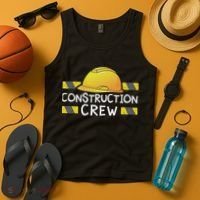 Construction Crew Birthday Party Supplies Matching Tank Top thumb 4