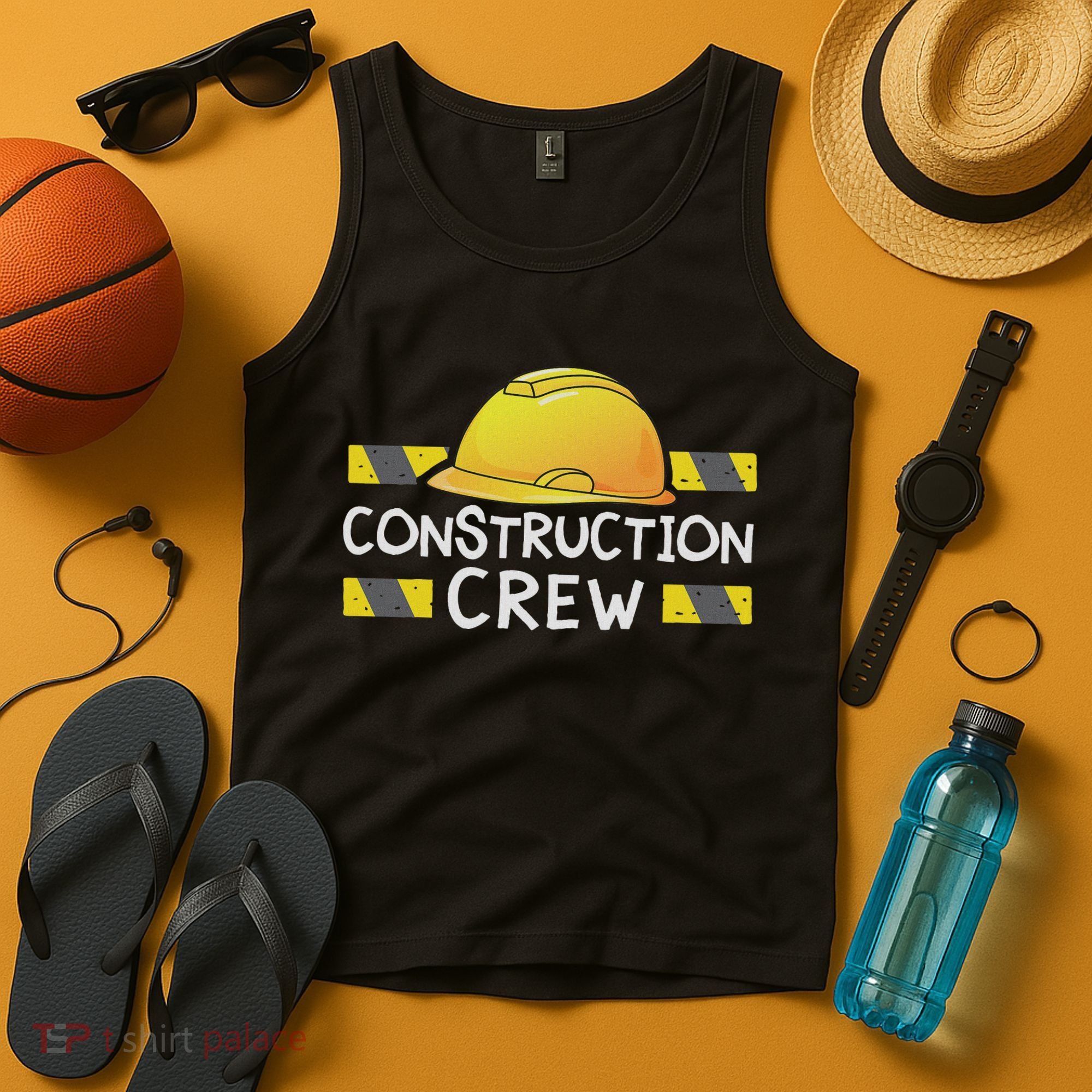 Construction Crew Birthday Party Supplies Matching Tank Top