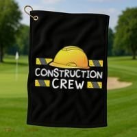 Construction Crew Birthday Party Supplies Matching Golf Towel thumb 1