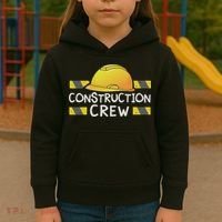 Construction Crew Birthday Party Supplies Matching Kids Hoodie thumb 3