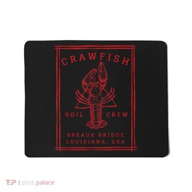Crawfish Crew Breaux Bridge Retro Cajun Seafood Mousepad