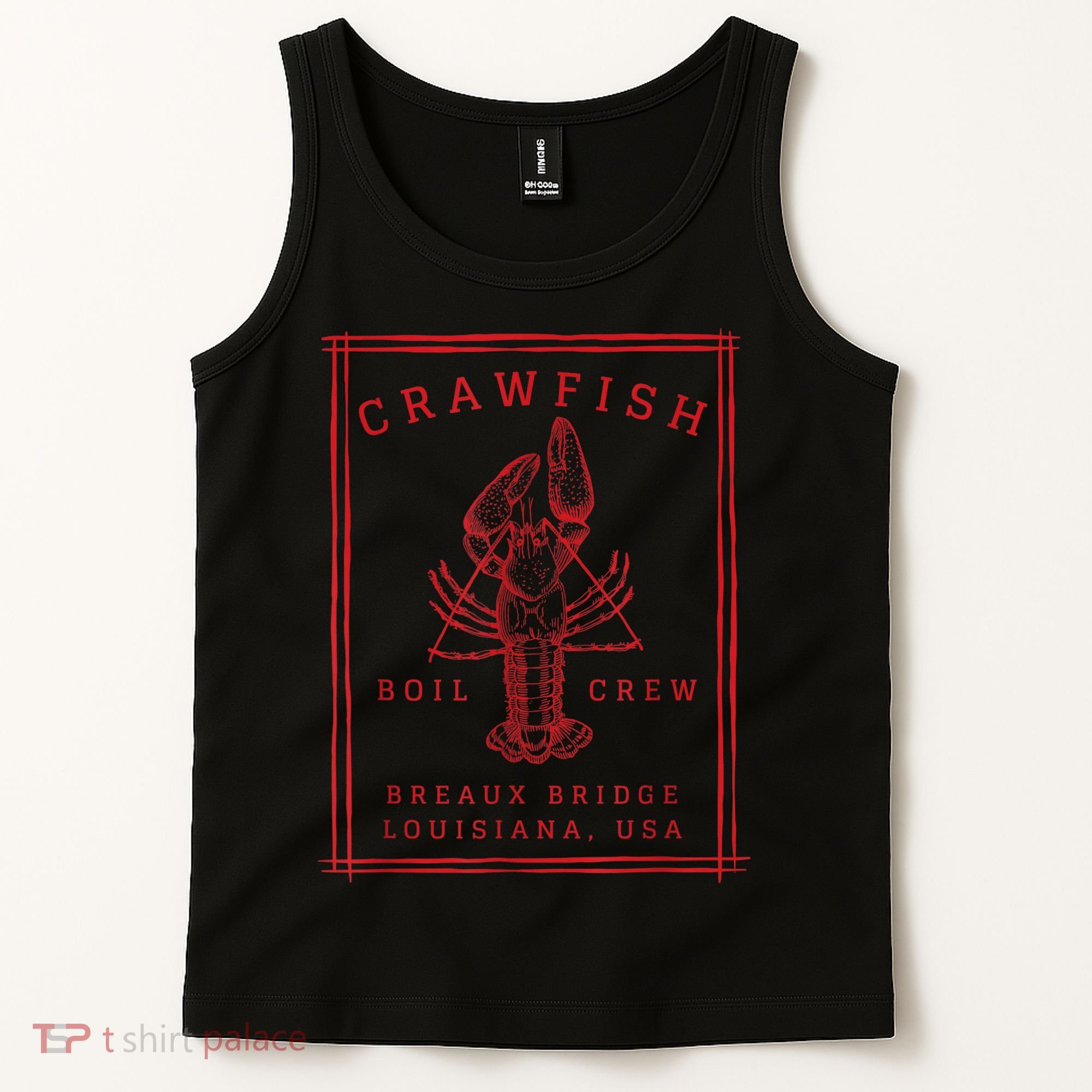 Crawfish Crew Breaux Bridge Retro Cajun Seafood Tank Top