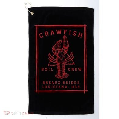 Crawfish Crew Breaux Bridge Retro Cajun Seafood Golf Towel