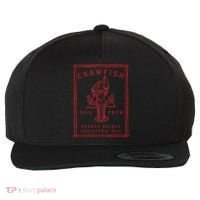 Crawfish Crew Breaux Bridge Retro Cajun Seafood Wool Snapback Cap thumb 0