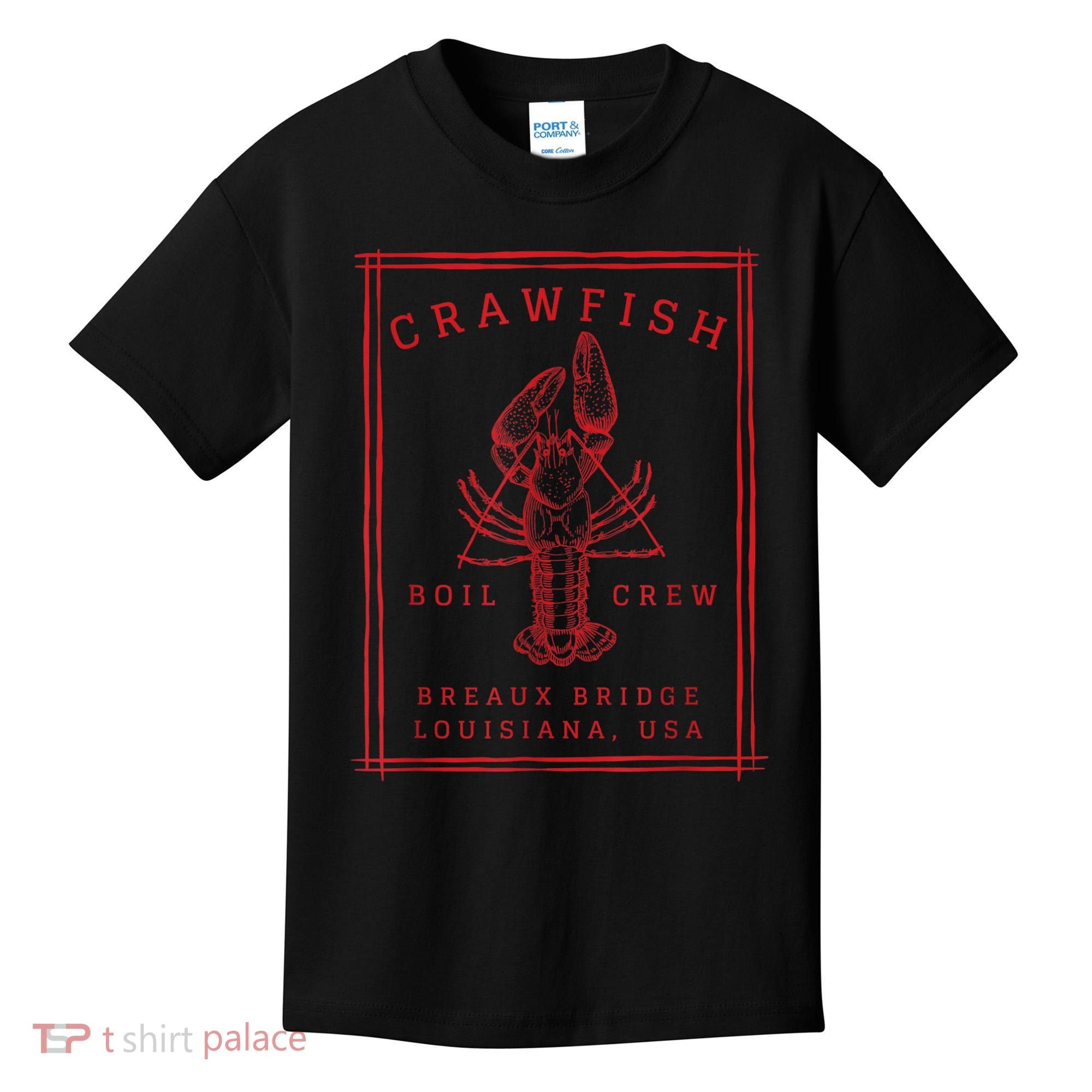 Crawfish Crew Breaux Bridge Retro Cajun Seafood Kids T-Shirt
