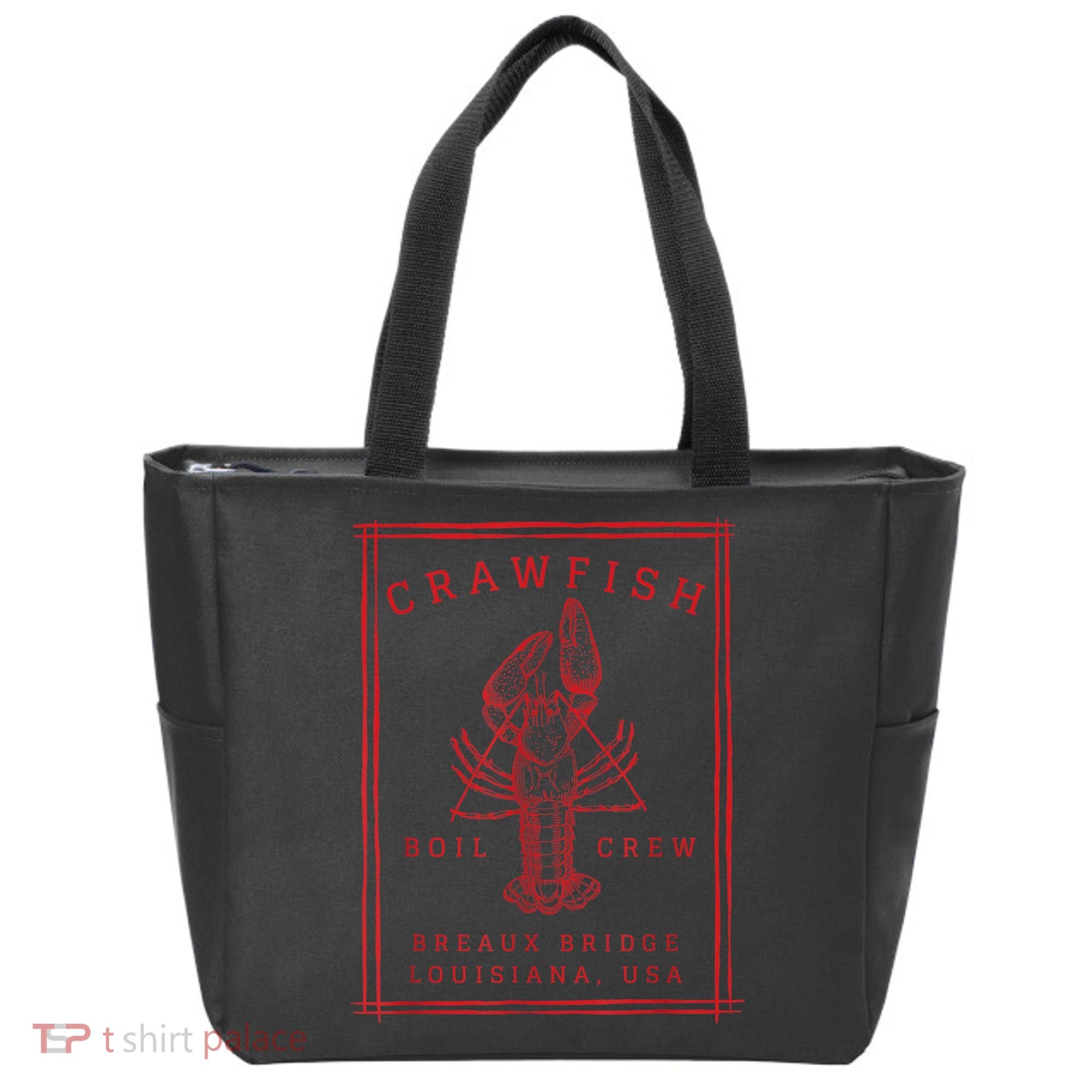 Crawfish Crew Breaux Bridge Retro Cajun Seafood Tote Bag
