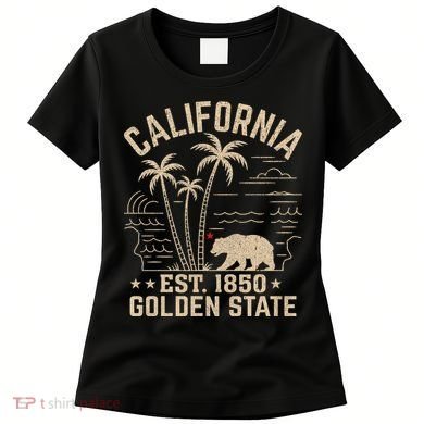 California Cali Bear Vintage EST 1850 Golden State Women's T-Shirt