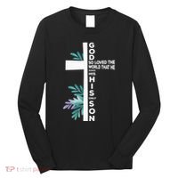 Christian Cross Bible Faith Quote John 316 Long Sleeve Shirt thumb 0