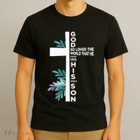 Christian Cross Bible Faith Quote John 316 T-Shirt thumb 3