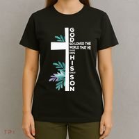 Christian Cross Bible Faith Quote John 316 T-Shirt thumb 4