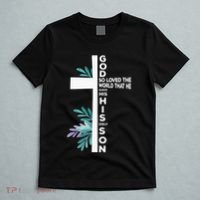 Christian Cross Bible Faith Quote John 316 T-Shirt thumb 5