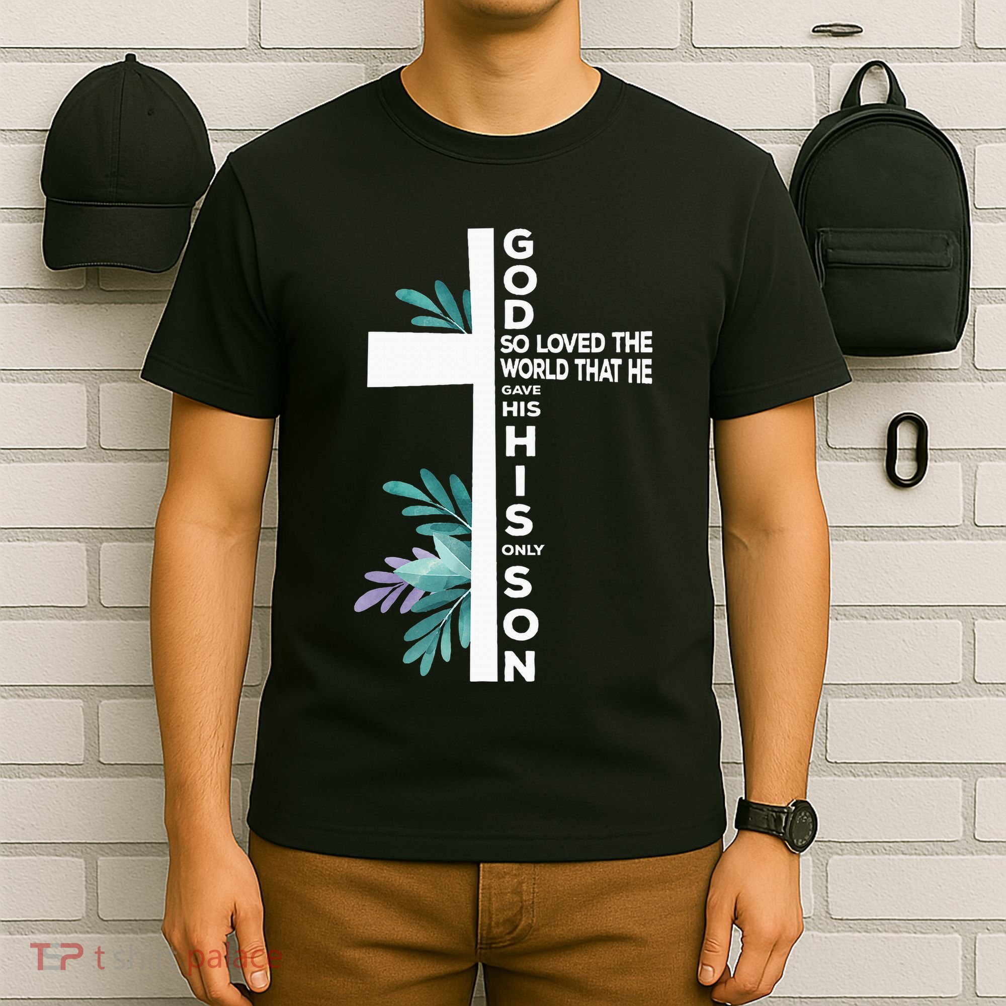 Christian Cross Bible Faith Quote John 316 T-Shirt