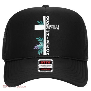 Christian Cross Bible Faith Quote John 316 Hat