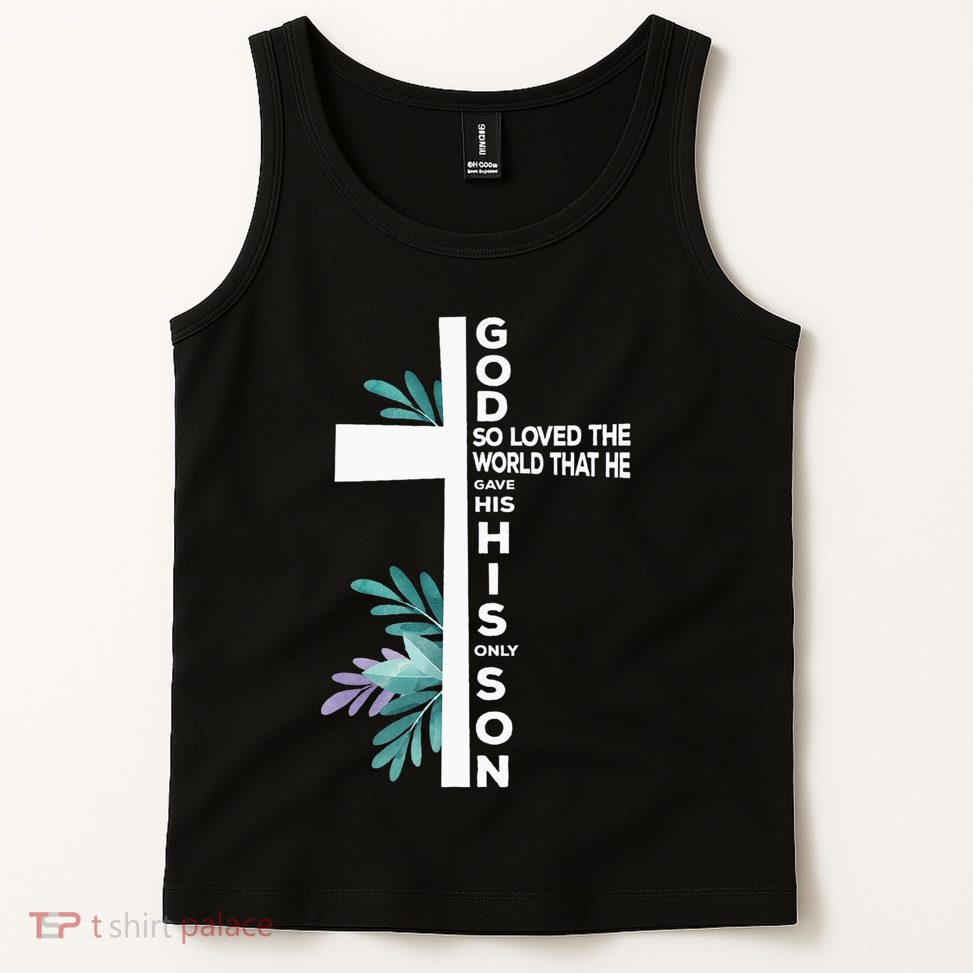 Christian Cross Bible Faith Quote John 316 Tank Top