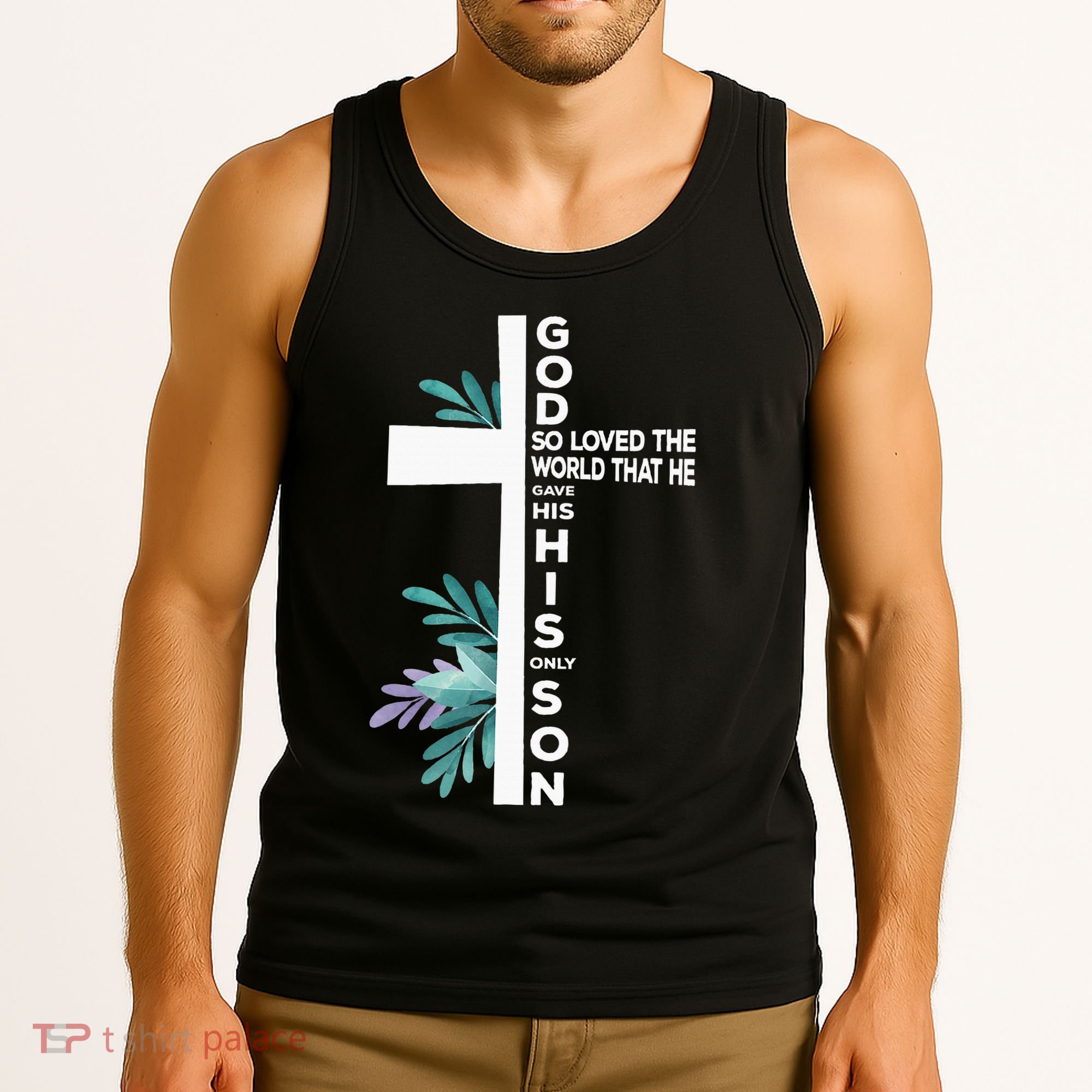 Christian Cross Bible Faith Quote John 316 Tank Top