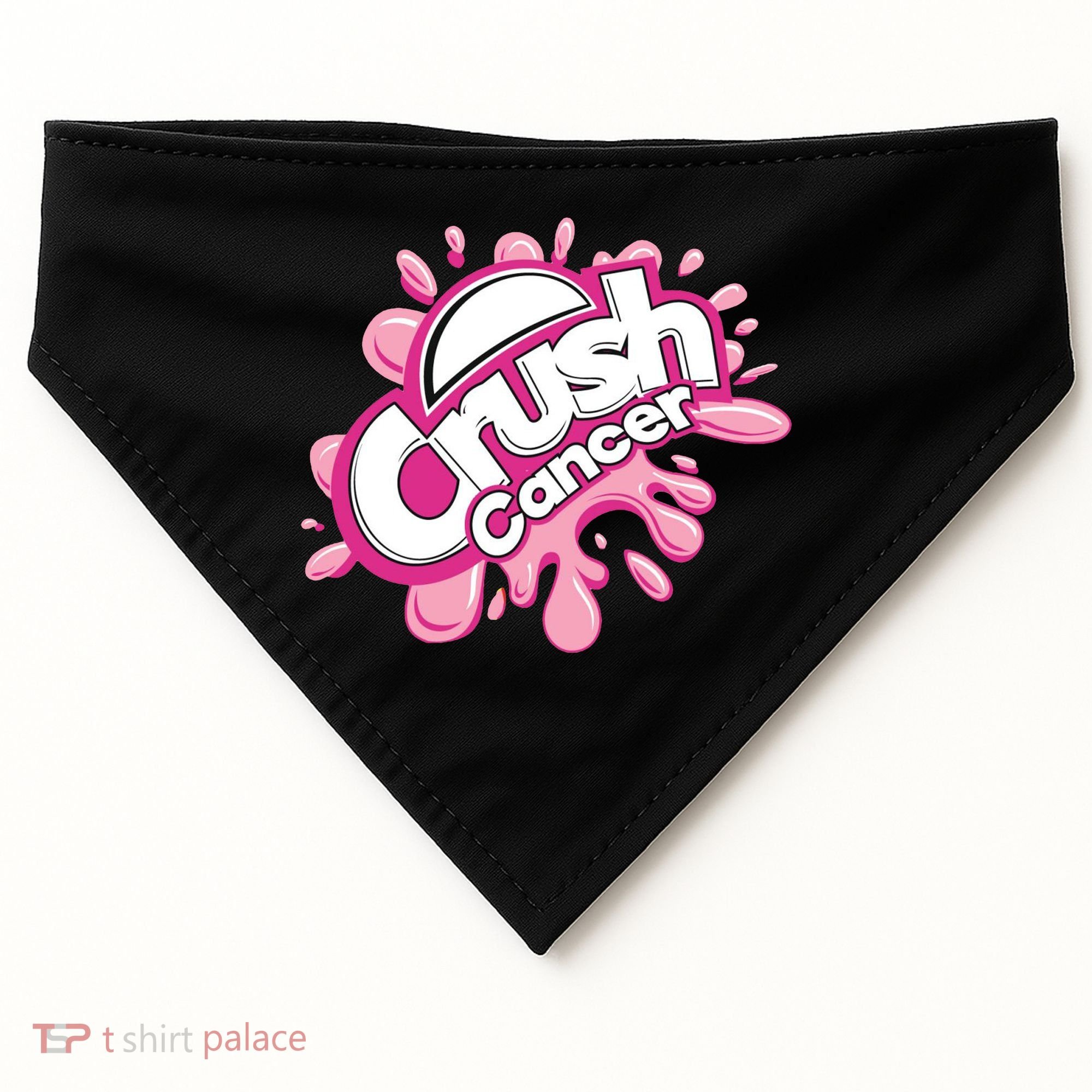 Crush Cancer Breast Cancer Awareness USA-Made Doggie Bandana