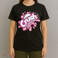 Crush Cancer Breast Cancer Awareness T-Shirt thumb 4