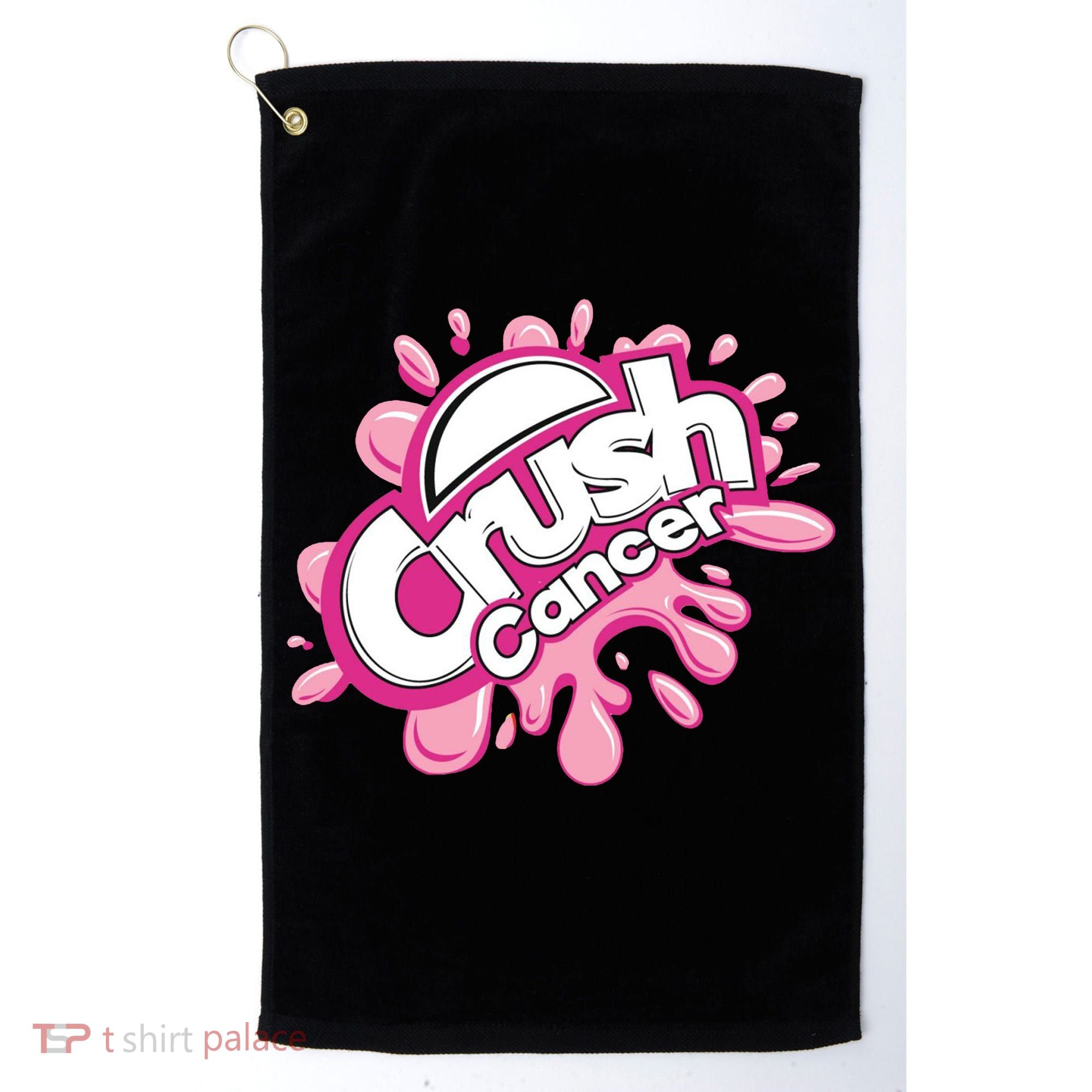 Crush Cancer Breast Cancer Awareness Golf Towel