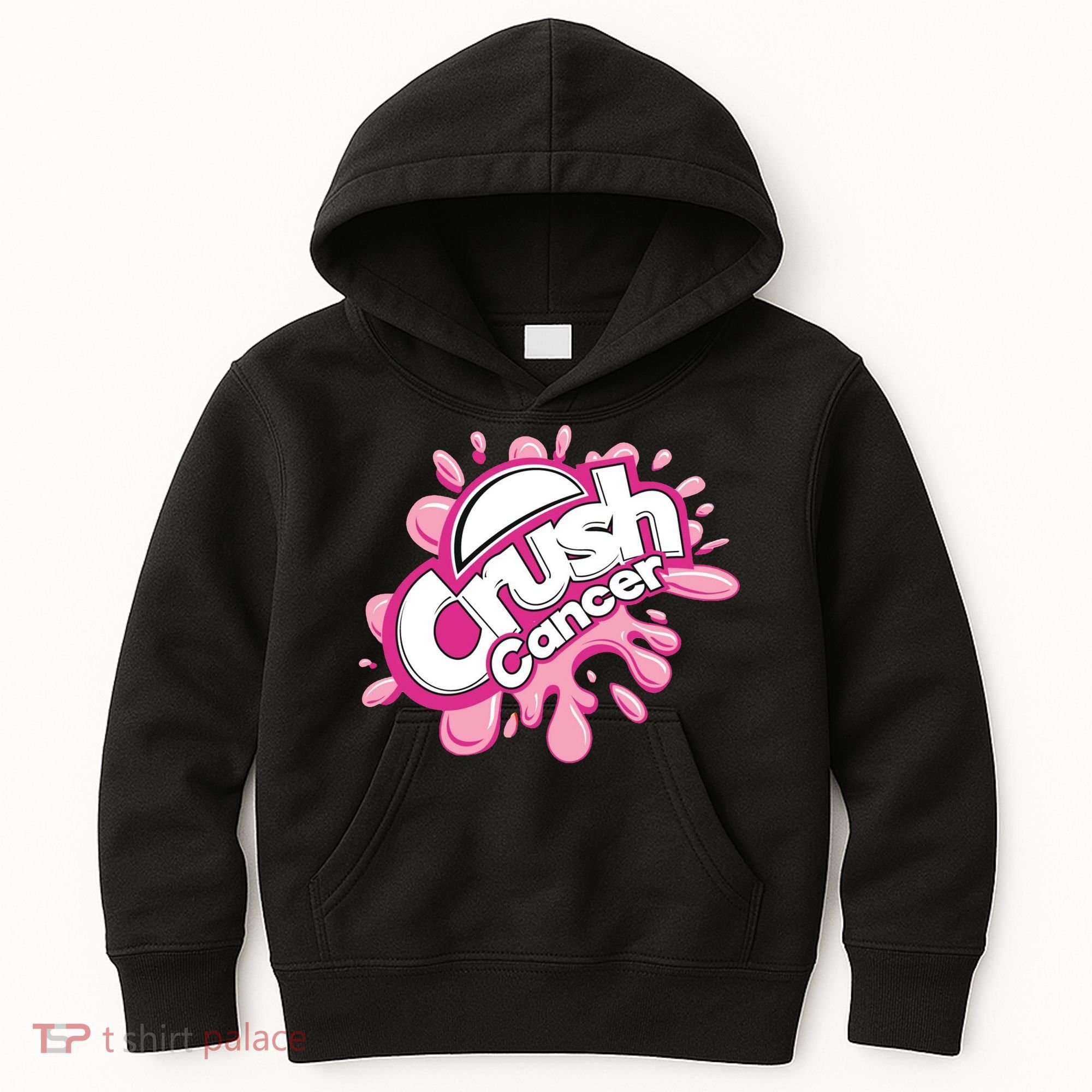 Crush Cancer Breast Cancer Awareness Kids Hoodie