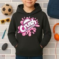Crush Cancer Breast Cancer Awareness Kids Hoodie thumb 2