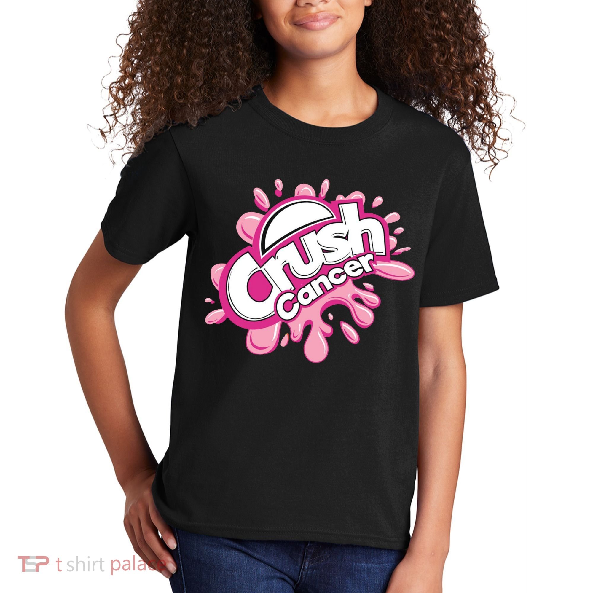Crush Cancer Breast Cancer Awareness Kids T-Shirt