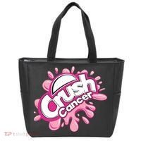 Crush Cancer Breast Cancer Awareness Tote Bag thumb 0