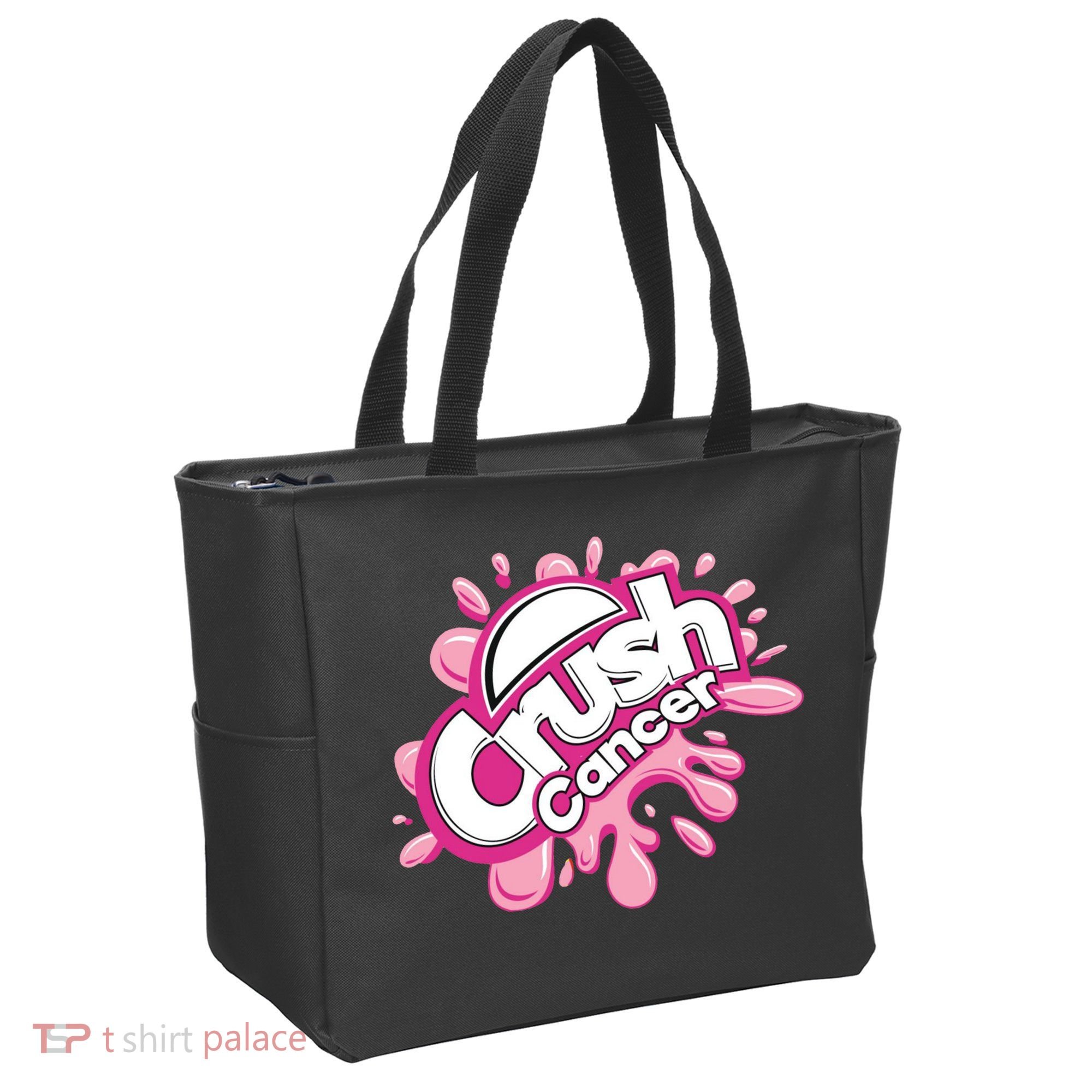 Crush Cancer Breast Cancer Awareness Tote Bag