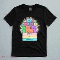 Cute Colorful Back to School Book Cats T-Shirt thumb 5