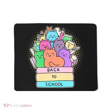 Cute Colorful Back to School Book Cats Mousepad